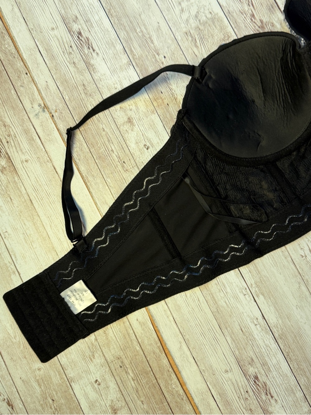 Black Embellished Gem Bustier Top - Picture 5 of 5